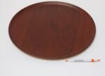Collection of Four Large Swedish Modern Round Teak Trays - Image 6