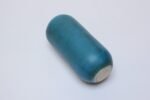 Scandinavian Modern Cerulean Stoneware "Bullet" Bud Vase - Image 15