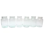 Large Antique French Blown Green Tinted Glass Hurricane Jar