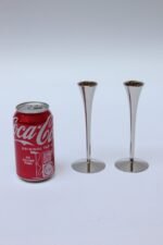 Set of Six German Modernist Stainless Steel Candle Holders by Arthur Salm Solingen - Image 7