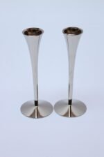 Set of Six German Modernist Stainless Steel Candle Holders by Arthur Salm Solingen - Image 4