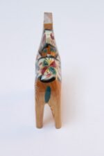 Vintage Swedish Natural Wood Grain Hand-Painted Dala Horse by Nils Olsson - Image 3