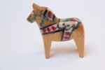 Vintage Swedish Natural Wood Grain Hand-Painted Dala Horse by Nils Olsson - Image 2