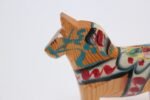 Vintage Swedish Natural Wood Grain Hand-Painted Dala Horse by Nils Olsson - Image 7