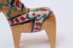 Vintage Swedish Natural Wood Grain Hand-Painted Dala Horse by Nils Olsson - Image 8