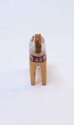 Vintage Swedish Natural Wood Grain Hand-Painted Dala Horse by Nils Olsson - Image 4