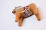 Vintage Swedish Natural Wood Grain Hand-Painted Dala Horse by Nils Olsson - Image 9