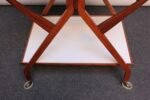 Italian Modernist Two-Tier Walnut Bar Cart/Trolley on Casters - Image 12