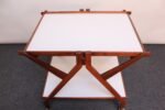 Italian Modernist Two-Tier Walnut Bar Cart/Trolley on Casters - Image 9
