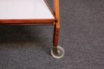 Italian Modernist Two-Tier Walnut Bar Cart/Trolley on Casters - Image 19