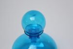 Petite Murano Blown Striated Turquoise Glass Bottle With Stopper - Image 6