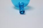 Petite Murano Blown Striated Turquoise Glass Bottle With Stopper - Image 10