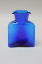 Vintage Blenko Blown Glass Cobalt Double Spout Pitcher - Image 2