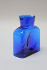 Vintage Blenko Blown Glass Cobalt Double Spout Pitcher - Image 4