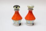 Mid-Century Italian Modern "King and Queen" Ceramic Salt and Pepper Shakers - Image 4