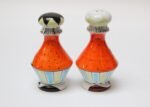 Mid-Century Italian Modern "King and Queen" Ceramic Salt and Pepper Shakers - Image 3