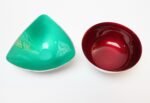 Set of Two Mid-Century Reed and Barton "Color Clad" Green and Ruby Red Silver-Plated Bowls - Image 2