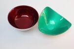 Set of Two Mid-Century Reed and Barton "Color Clad" Green and Ruby Red Silver-Plated Bowls - Image 3