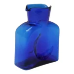 Vintage Blenko Blown Glass Cobalt Double Spout Pitcher