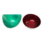 Set of Two Mid-Century Reed and Barton "Color Clad" Green and Ruby Red Silver-Plated Bowls