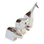 Set of Three Vintage Silver-Plated Animal Paperweights/Figurines Designed by Gunnar Cyren for Dansk