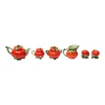 Six-Piece Royal Bayreuth Bavarian Porcelain Figural "Tomato" Tea Set