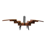 Mid-Century American Modern Stained Oak Extendable Sewing Stand