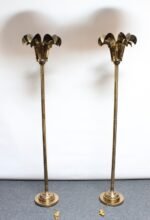 Pair of Vintage Brass "Palm Tree Frond" Floor Lamps by Hart Associates - Image 9
