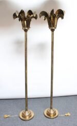 Pair of Vintage Brass "Palm Tree Frond" Floor Lamps by Hart Associates - Image 6