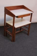 Petite Vanity/Writing Table with Stool Designed by Edward Wormley for Dunbar - Image 11