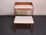 Petite Vanity/Writing Table with Stool Designed by Edward Wormley for Dunbar - Image 6