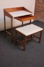 Petite Vanity/Writing Table with Stool Designed by Edward Wormley for Dunbar - Image 2