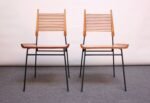 Pair of Mid-Century Modern Maple and Iron "Shovel" Chairs by Paul Mccobb - Image 3
