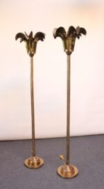 Pair of Vintage Brass "Palm Tree Frond" Floor Lamps by Hart Associates - Image 3