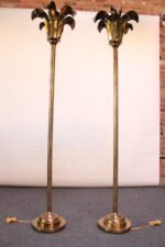 Pair of Vintage Brass "Palm Tree Frond" Floor Lamps by Hart Associates - Image 5