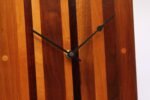 Mid-Century Modern Mixed Wood Wall Clock - Image 9