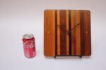 Mid-Century Modern Mixed Wood Wall Clock - Image 7