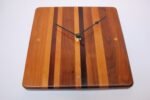 Mid-Century Modern Mixed Wood Wall Clock - Image 2