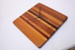 Mid-Century Modern Mixed Wood Wall Clock - Image 3