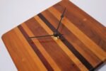 Mid-Century Modern Mixed Wood Wall Clock - Image 8