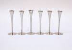 Set of Six German Modernist Stainless Steel Candle Holders by Arthur Salm Solingen - Image 2