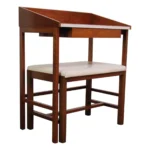 Petite Vanity/Writing Table with Stool Designed by Edward Wormley for Dunbar