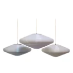 Single Mid-Century Modern Spun Plastic Rotaflex Pendant Lamp by Yasha Heifetz