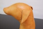 Vintage Hand-Stitched Leather Dog Sculpture - Image 9