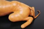 Vintage Hand-Stitched Leather Dog Sculpture - Image 15