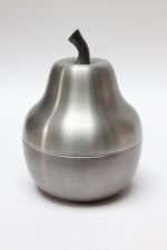 Italian Modernist Brushed Aluminum "Pear" Ice Bucket - Image 3