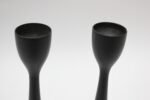 Pair of Sculptural Danish Modern Black Candlesticks - Image 7