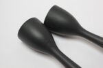 Pair of Sculptural Danish Modern Black Candlesticks - Image 6
