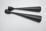 Pair of Sculptural Danish Modern Black Candlesticks - Image 3