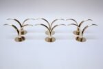 Set of Six Swedish Modern Brass 'Liljan' Candleholders by Ivar Ålenius Björk - Image 3